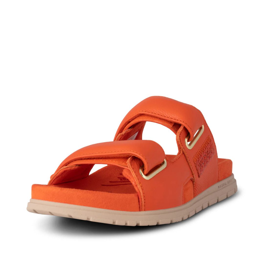 Woden Lisa Leather Sandal - Mandarin Orange | Ladies Footwear | Malvern Saddlery