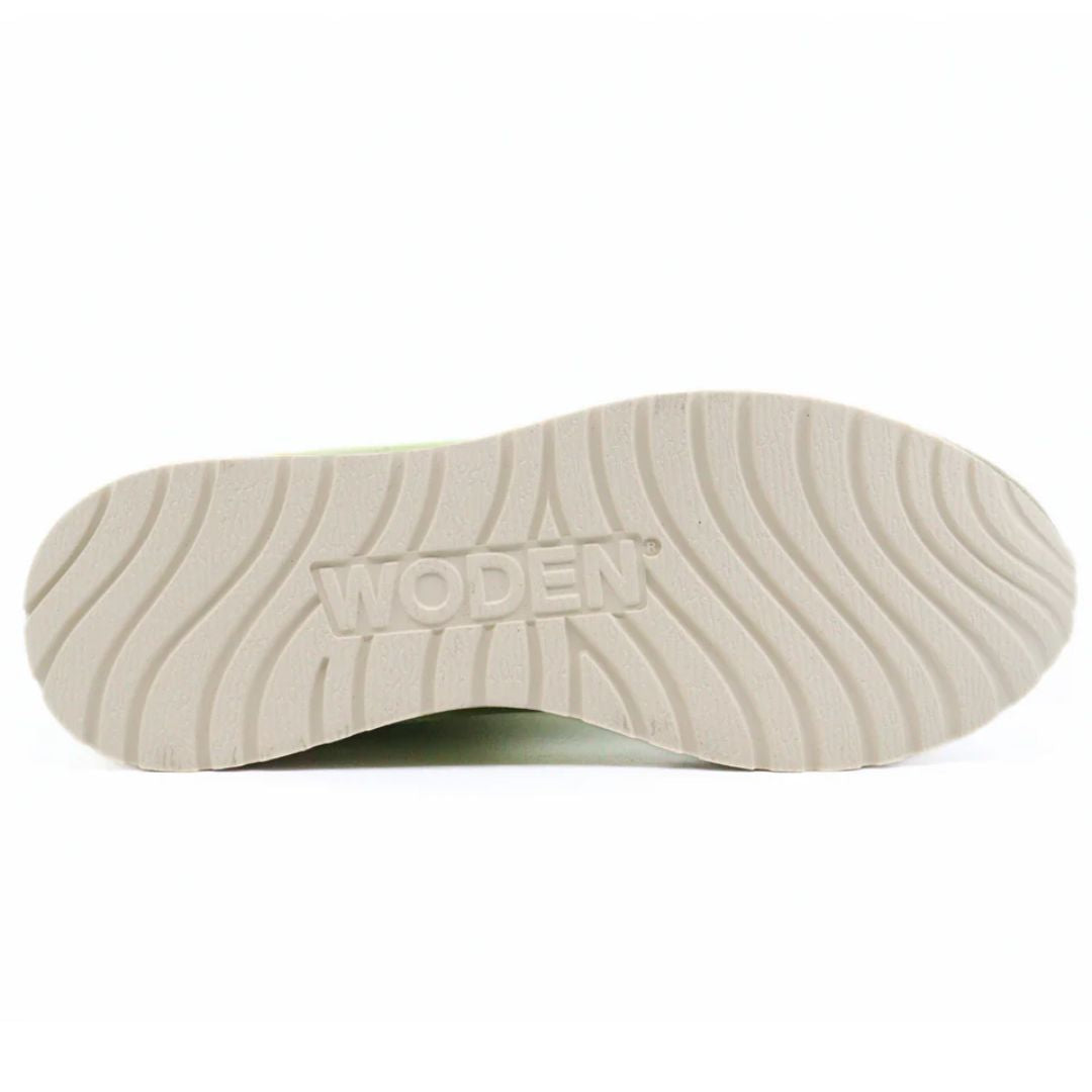 Woden Ronja Sneaker -Ivory Multi color with pink, gray - sole detail | Malvern Saddlery