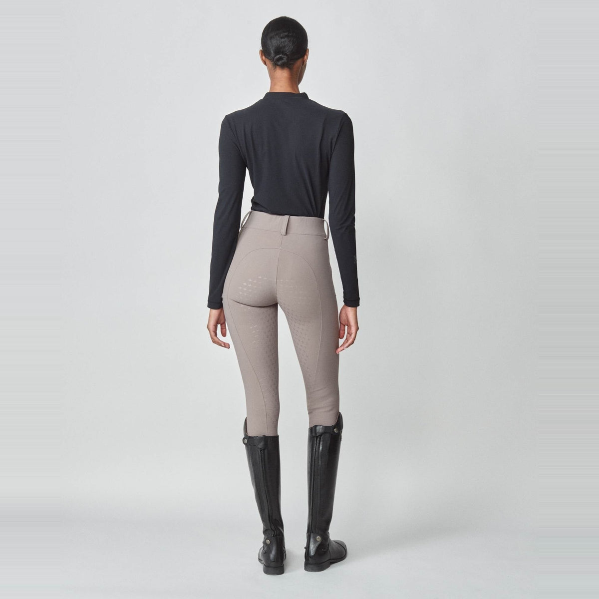 Yagya Women's Lightweight Long Sleeve Riding Top - Black, back | Malvern Saddlery