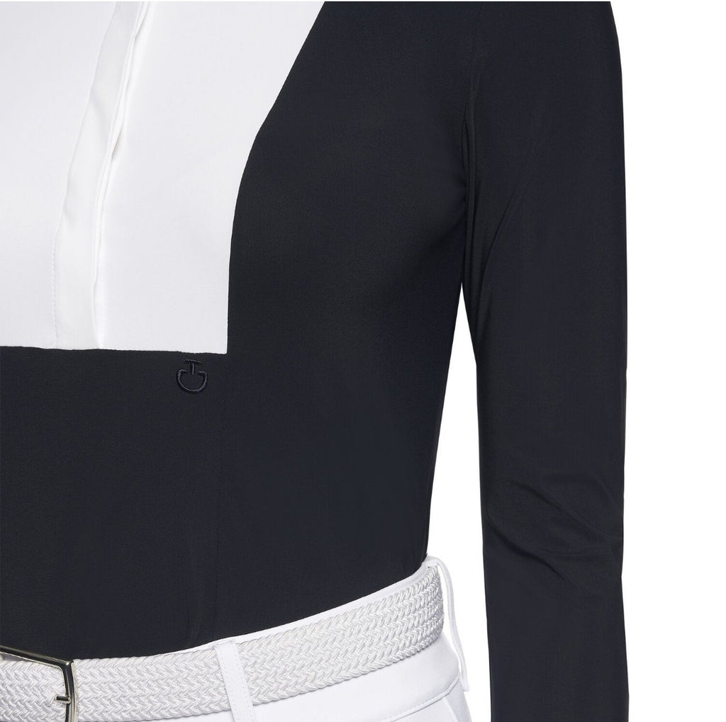 Cavalleria Toscana Ladies Long Sleeve Hunter Shirt - Black | Malvern Saddlery
