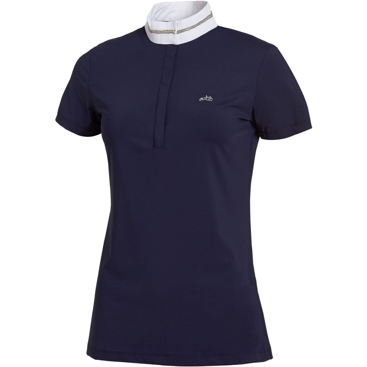 Schockemöhle Clea Ladies Competition Shirt - Navy/Silver | Equestrian Show Shirts | Malvern Saddlery