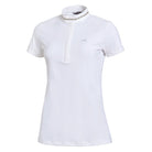 Schockemöhle Clea Ladies Competition Shirt - White/Silver | Equestrian Show Shirts | Malvern Saddlery