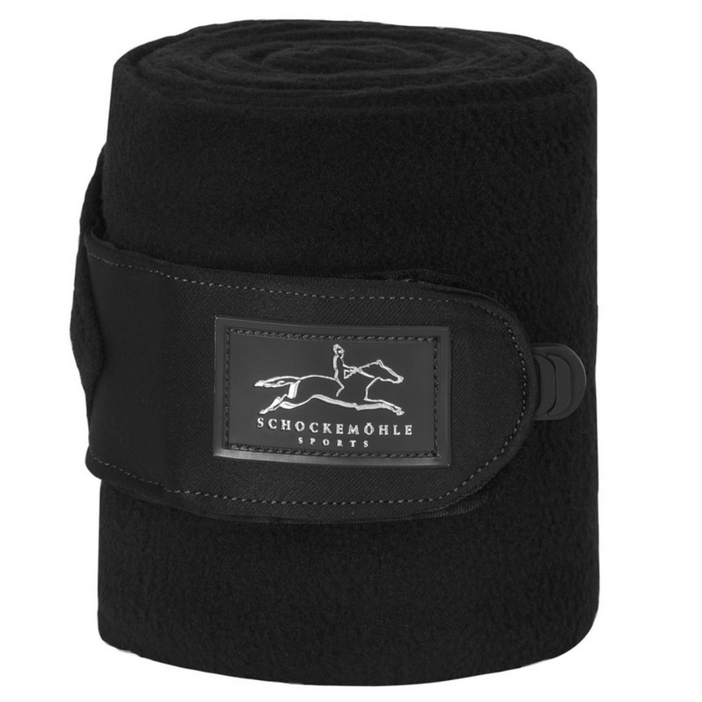 Schockemöhle Fleece Polo Bandages - Black | Malvern Saddlery