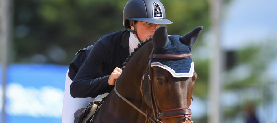 Meg Pellegrini jumping at Maryland 5-Star | Malvern Saddlery