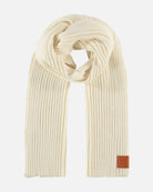 Ribbed Knit Scarf - Ivory | Malvern Saddlery