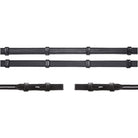 Schockemöhle Rubber Lined Rolled Bridle Reins - Black/Silver | Malvern Saddlery