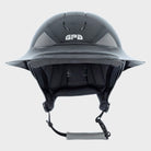 GPA First Lady Global TLS Equestrian Helmet - Glossy Black; front view with inner liner visible | Wide Brim Helmets | Malvern Saddlery