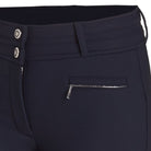 Schockemoehle Ladies Winter Heather Breech - Navy; front pocket detail | Full Seat Breeches | Malvern Saddlery