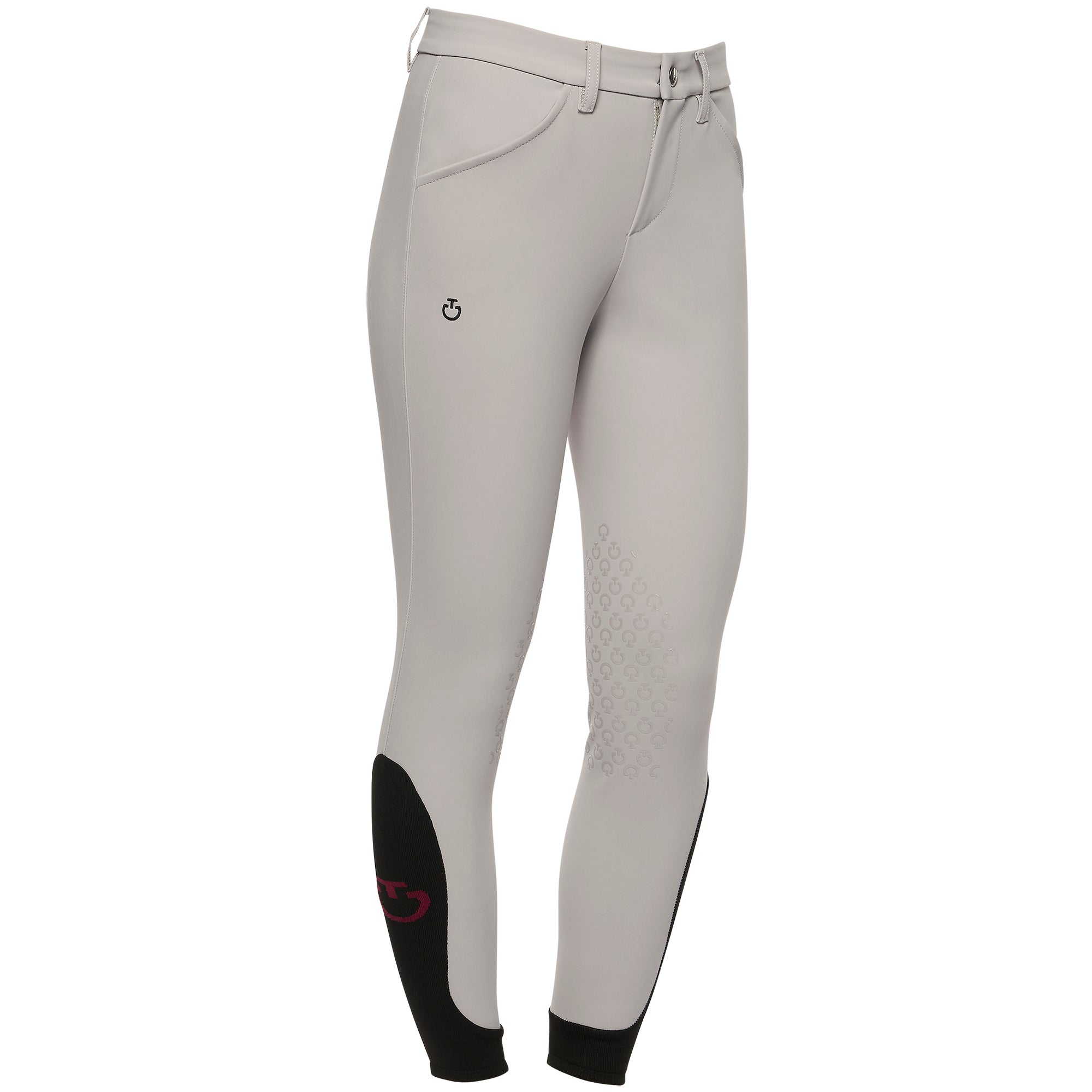 Cavalleria Toscana Kids CT Logo Grip Breeches - Stone | Malvern Saddlery