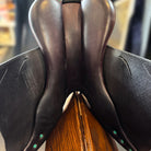 Equipe EK Go Consignment Saddle - Size 17.5 in / Med+1 +.05 - Brown with Blue Piping, underside view | Malvern Saddlery
