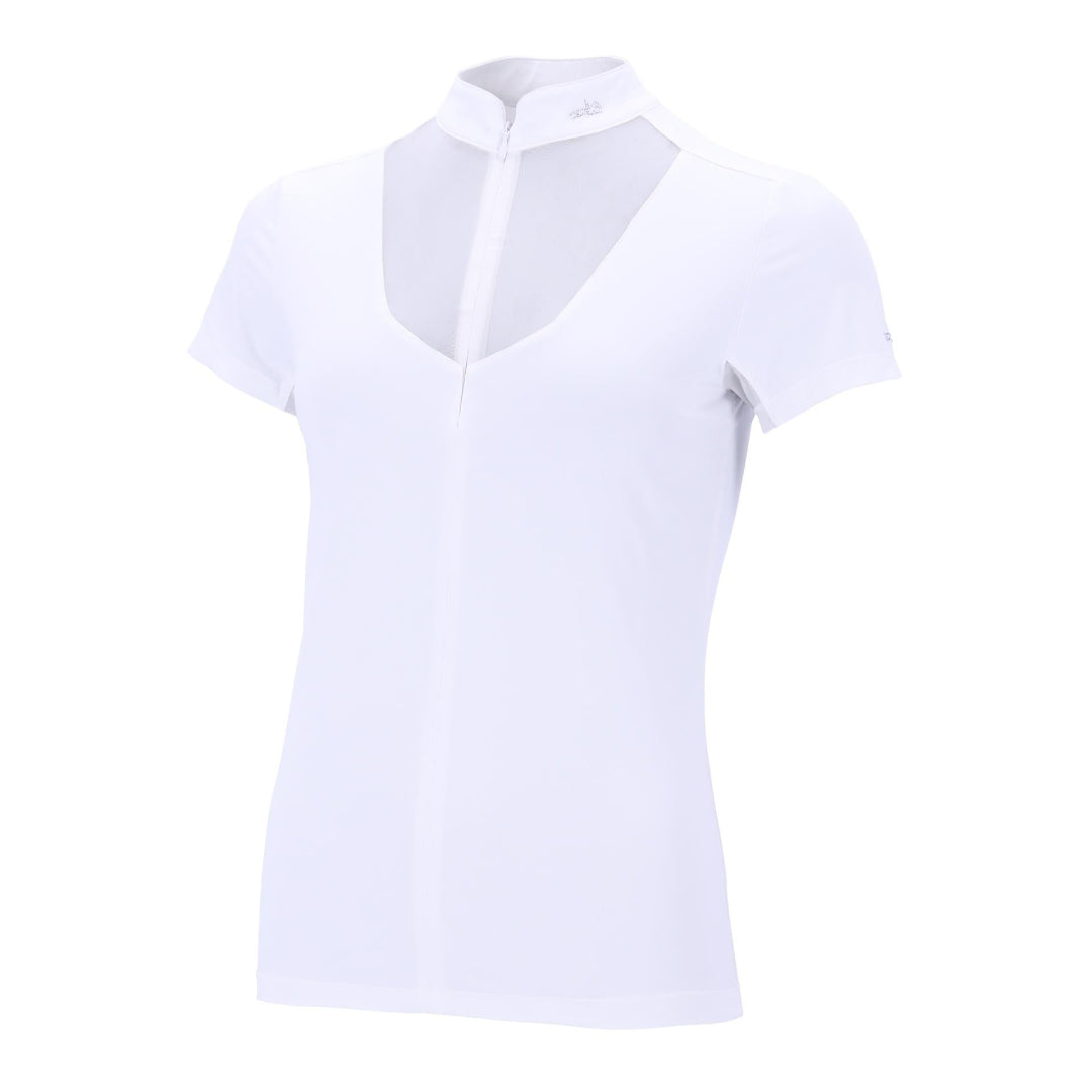 Schockemöhle Anita Short Sleeve Equestrian Show Shirt - White | Malvern Saddlery