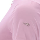 Schockemöhle Poppy Style Short Sleeve Training Shirt - pink, side left shoulder detail | Ladies Riding Shirts | Malvern Saddlery