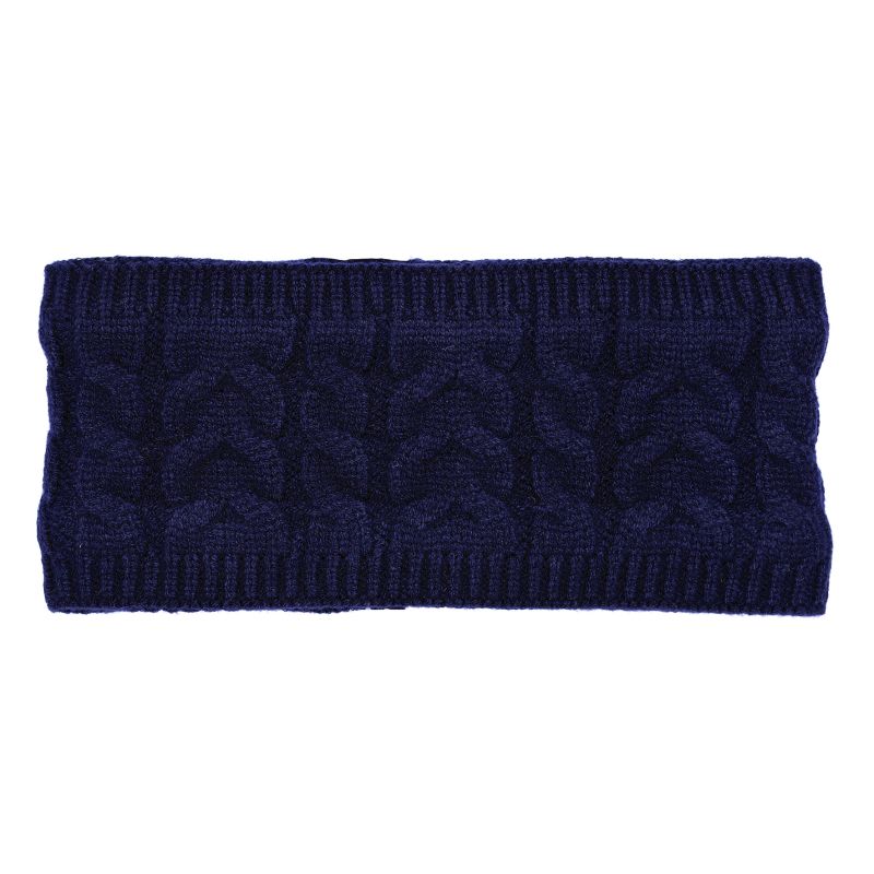 Schockemoehle Sports Cable Knit Headband - Deep Night Blue | Malvern Saddlery