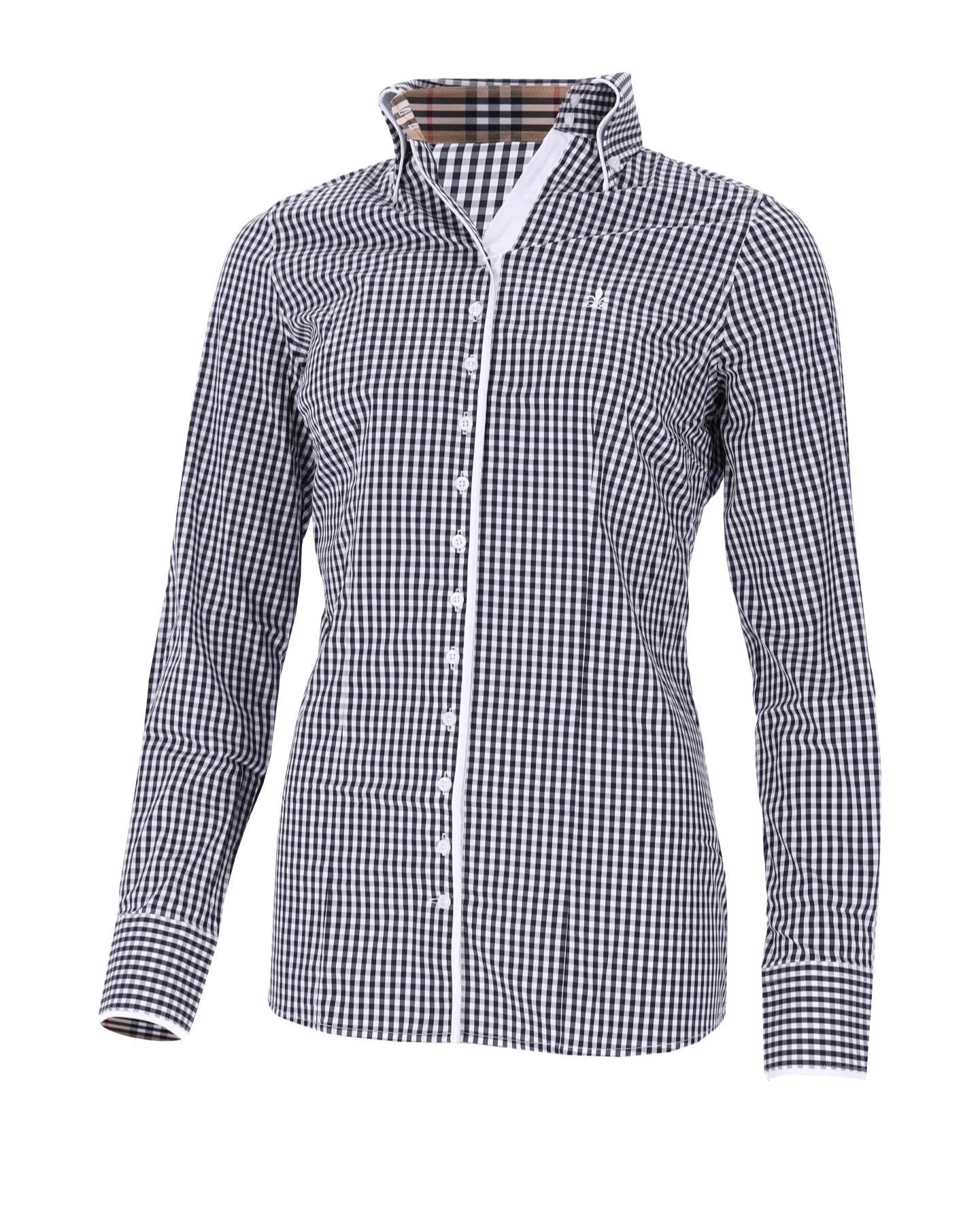 Fior da Liso Eleonora Checked Button Up | Malvern Saddlery
