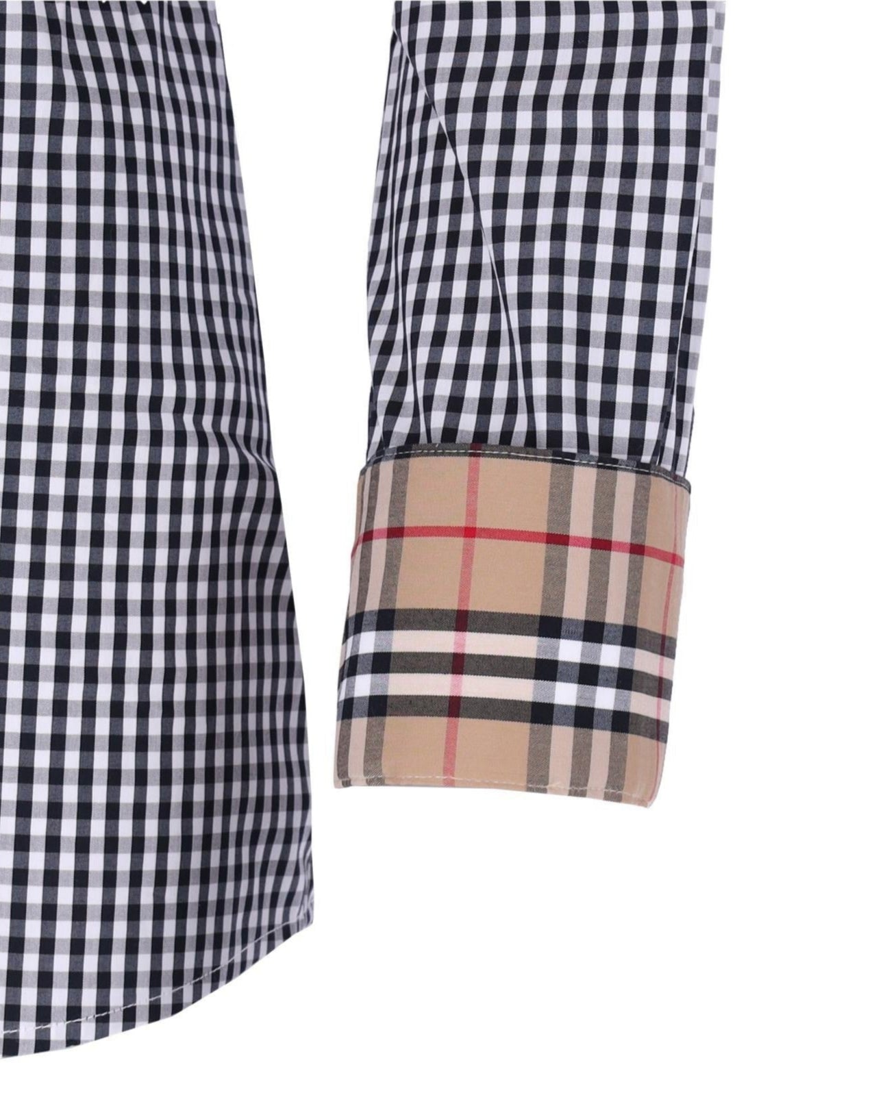 Fior da Liso Eleonora Checked Button Up - sleeve detail | Malvern Saddlery