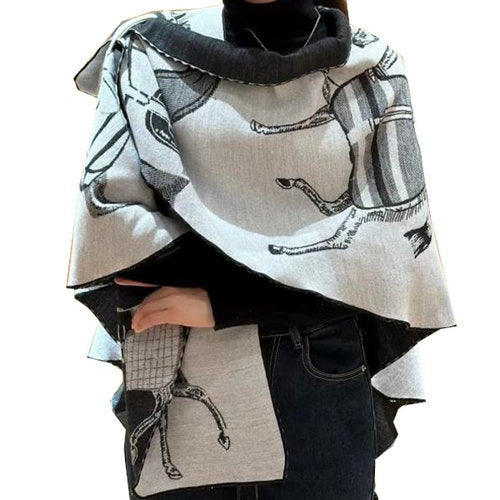 Reversible Wrap black and white, horses 'trotters'  | Malvern Saddlery