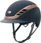 Abus Pikeur AirLuxe Supreme Helmet - Navy/Rose Gold, SV | Malvern Saddlery