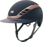 Abus Pikeur AirLuxe Supreme Helmet - Navy/Rose Gold, Long Visor | Malvern Saddlery