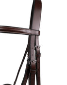 AJR Sport Wide Nose Hunter Bridle - Brown - cheekpiece detail | Malvern Saddlery