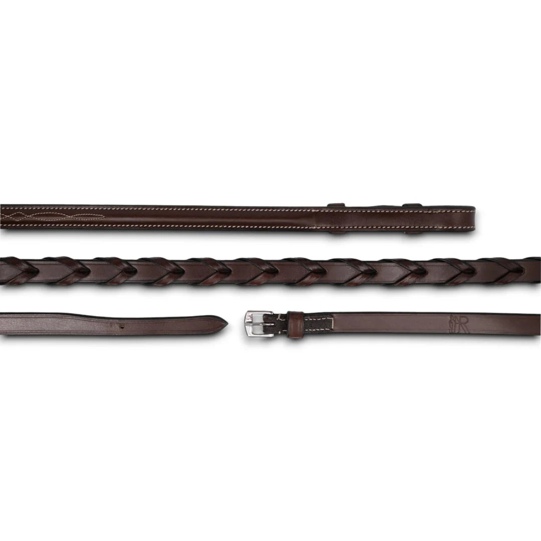 AJR Sport Raised Fancy Stitched Laced Reins | Bridle Accessories | Malvern Saddlery