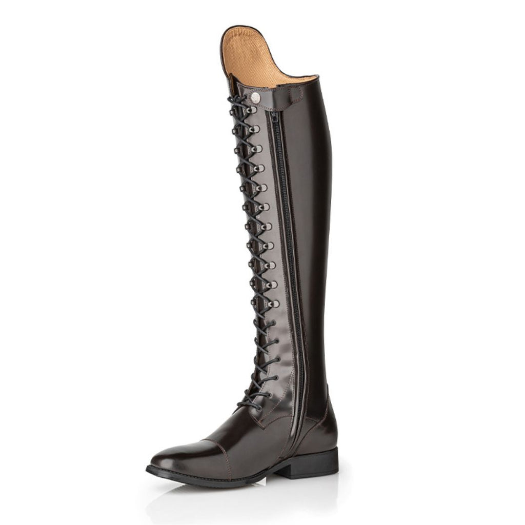 Sergio Grasso Arena Lace Up Riding Boot - Coffee Brown Patent | Malvern Saddlery
