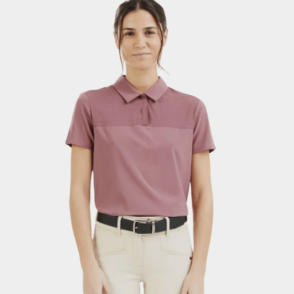 Horse Pilot Ariia Polo Shirt - Dk Pink | Malvern Saddlery