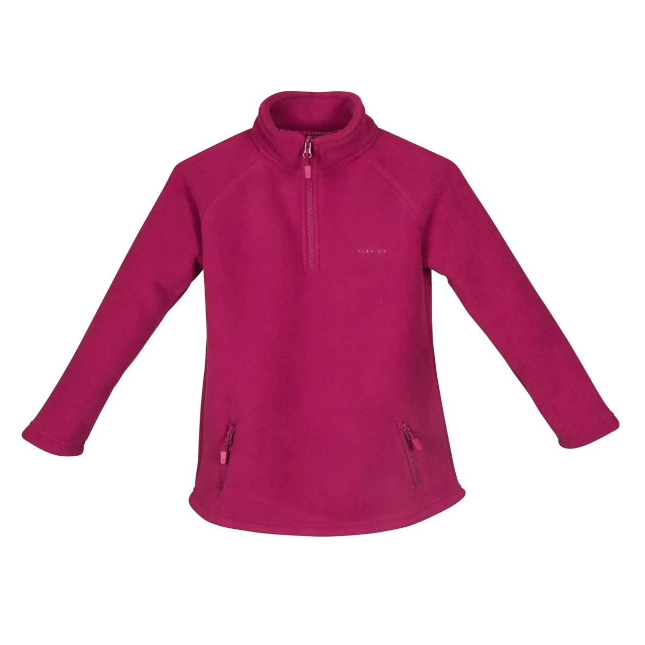 Aubrion Young Rider Quarter Zip Fleece - Cerise - ON SALE | Malvern Saddlery