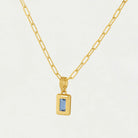 Dean Davidson Baguette Birthstone Pendant Necklace - December, Midnite Blue | Malvern Saddlery