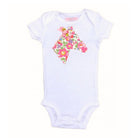 Baby Equestrian Onesie Bodysuit - Pink Bella Floral horsehead applique | Malvern Saddlery