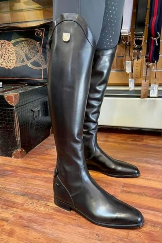 Customer wears custom Tucci Riding Boots | Malvern Saddlery