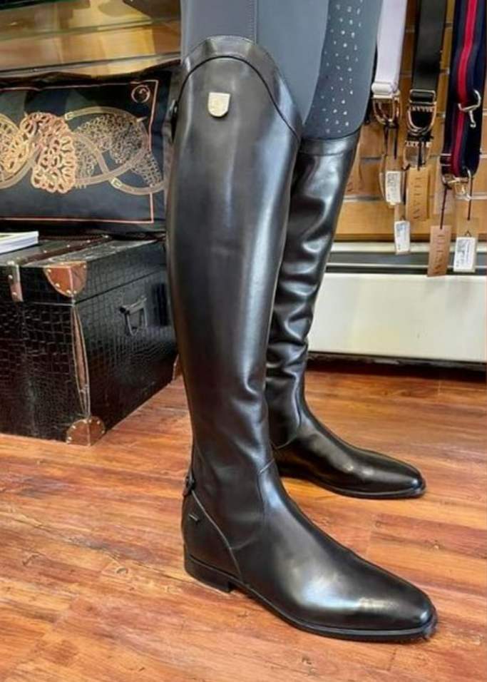 Customer wears custom Tucci Riding Boots | Malvern Saddlery