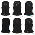 Safefit Airbag Vest Custom designs - generated - black with 6 options| Malvern Saddlery