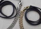 Black Oak Leather Lead Lines 31" chain | Malvern Saddlery