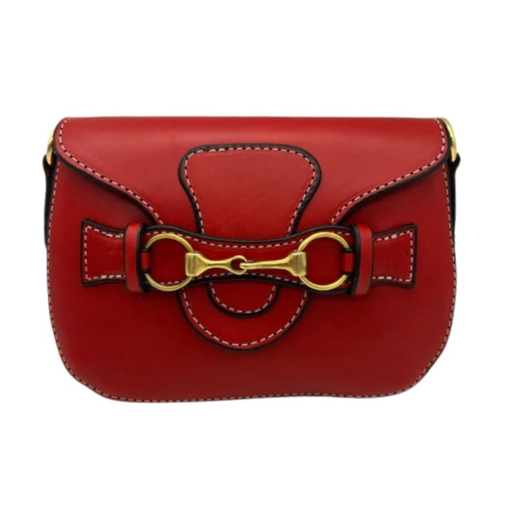 Rebecca Ray Blair Mini Crossbody Bag - Cardinal Red - shown as clutch | Malvern Saddlery