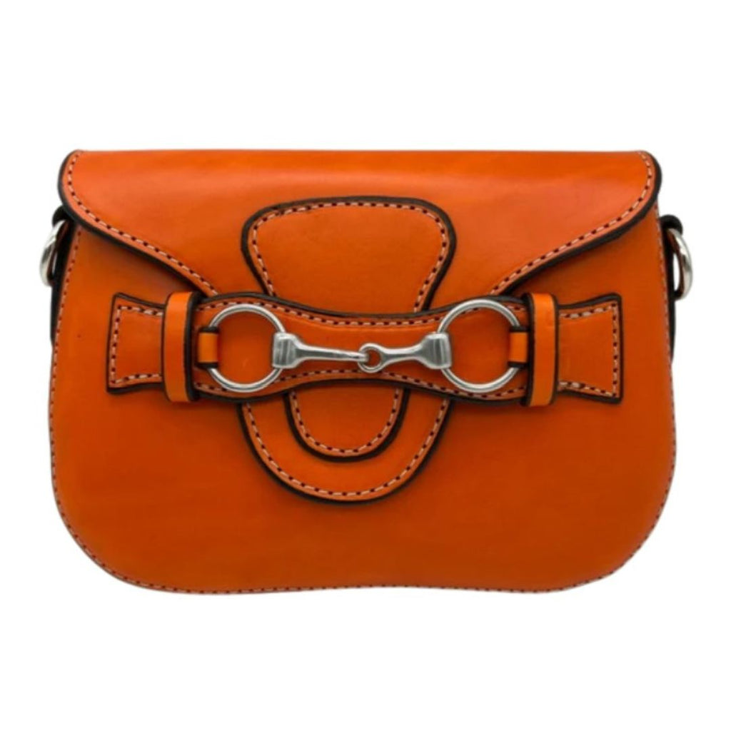 Rebecca Ray Blair Mini Crossbody Bag - Tangerine - shown as clutch | Malvern Saddlery