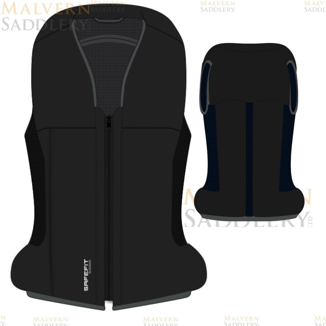 Seaver Safefit Airbag Vest - Custom Design - Black | Malvern Saddlery