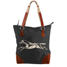 Burghley Galloping Horse Tote - Black/Chestnut | Malvern Saddlery