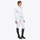 Cavalleria Toscana Ladies Long Sleeve Hunter Competition Shirt - White | Show Shirts | Malvern Saddlery
