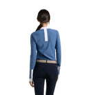EGO7 Carmen long sleeve competition shirt in Colony Blue, back view