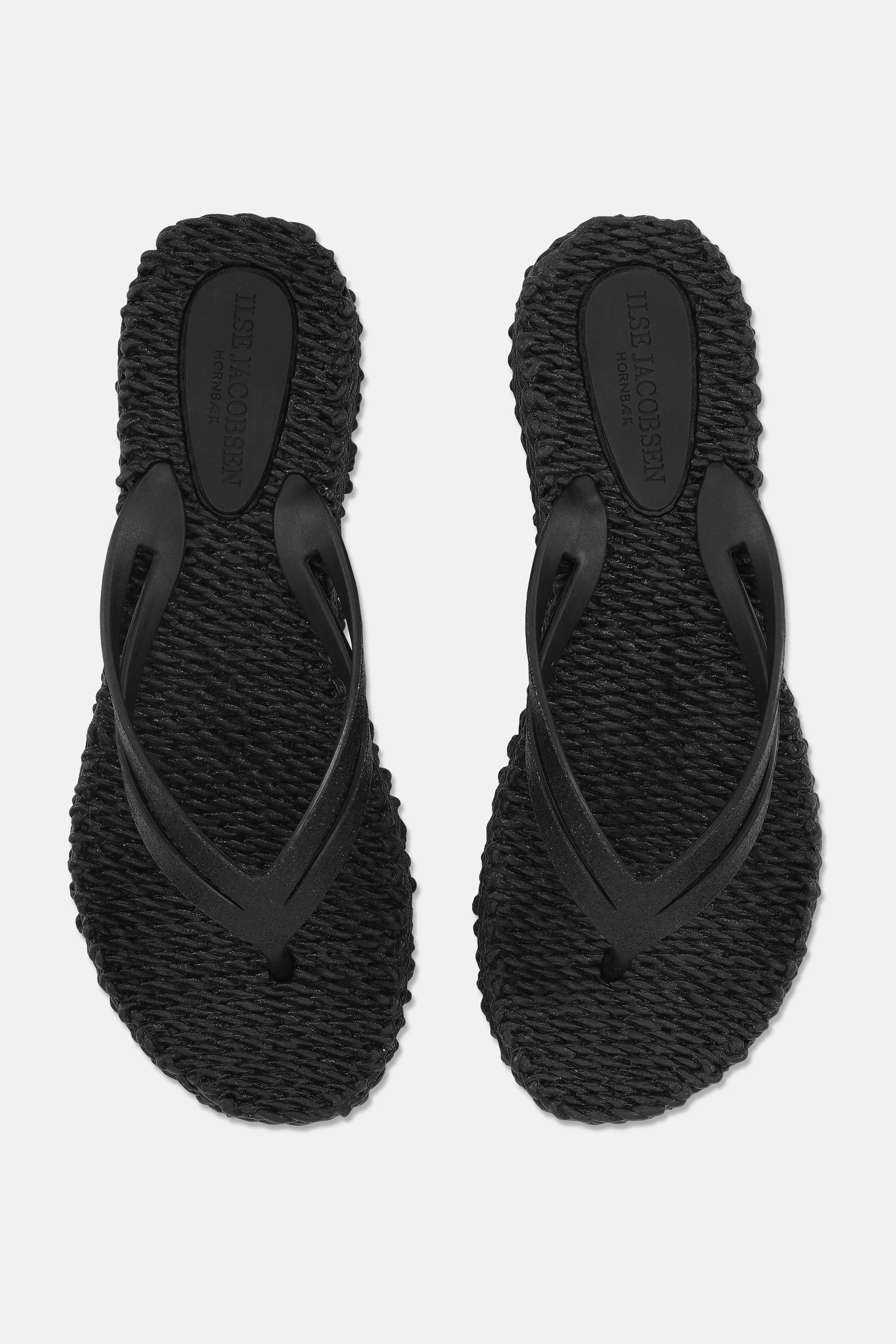 Ilse Jacobsen Cheerful Platform Glitter Flip Flops - Black | Malvern Saddlery