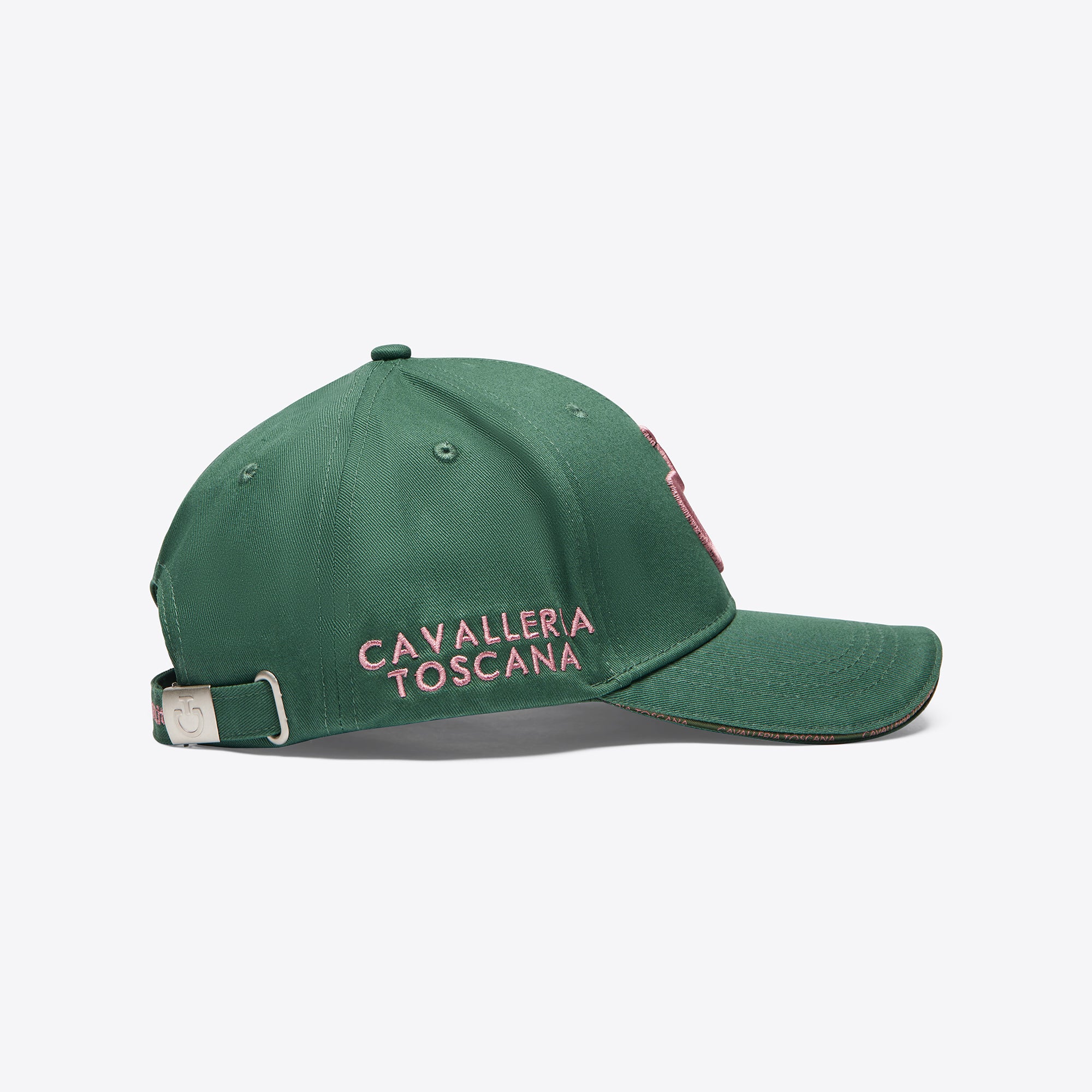 Cavalleria Toscana Cotton Baseball Cap - Green/Pink | Malvern Saddlery