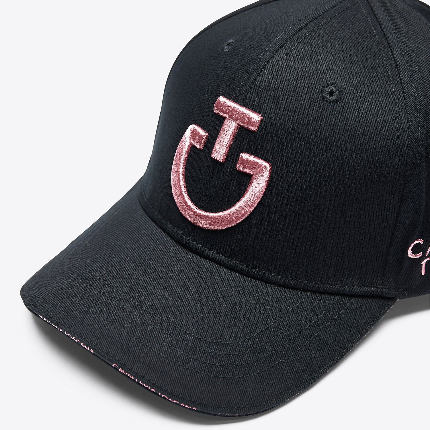 Cavalleria Toscana Cotton Baseball Cap - Black/Pink | Malvern Saddlery