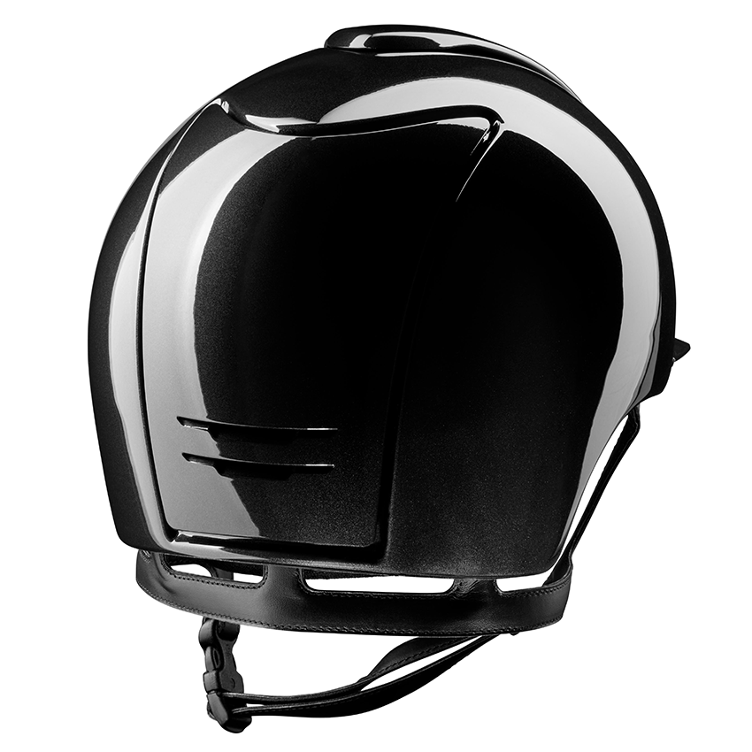 Kep Italia Cromo 2.0 Shine Equestrian Helmet - Black, back view | Malvern Saddlery