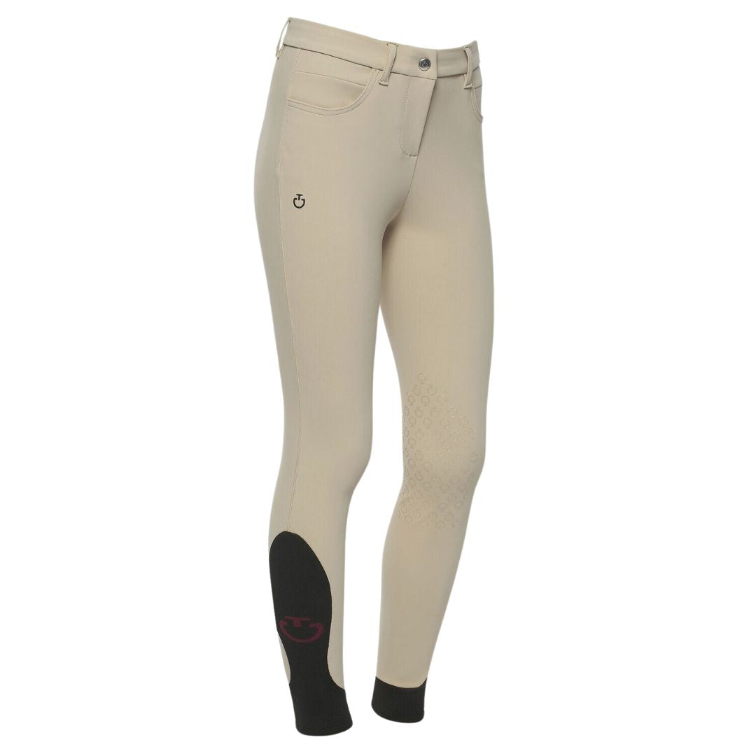 Cavalleria Toscana Girls' Knee Grip Breech - Tan | Malvern Saddlery