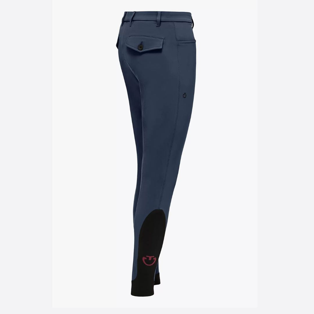 Cavalleria Toscana Men's New Grip Breeches- Atlantic Blue; back view | Malvern Saddlery