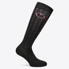 Cavalleria Toscana Pop Art Socks - Black with Pink polka dots and CT logo | Malvern Saddlery