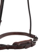 AJR Sport Crank Noseband Hunter Cavesson - Brown - Fancy Stitched | Bridle Accessories, cavesson detail | Malvern Saddlery