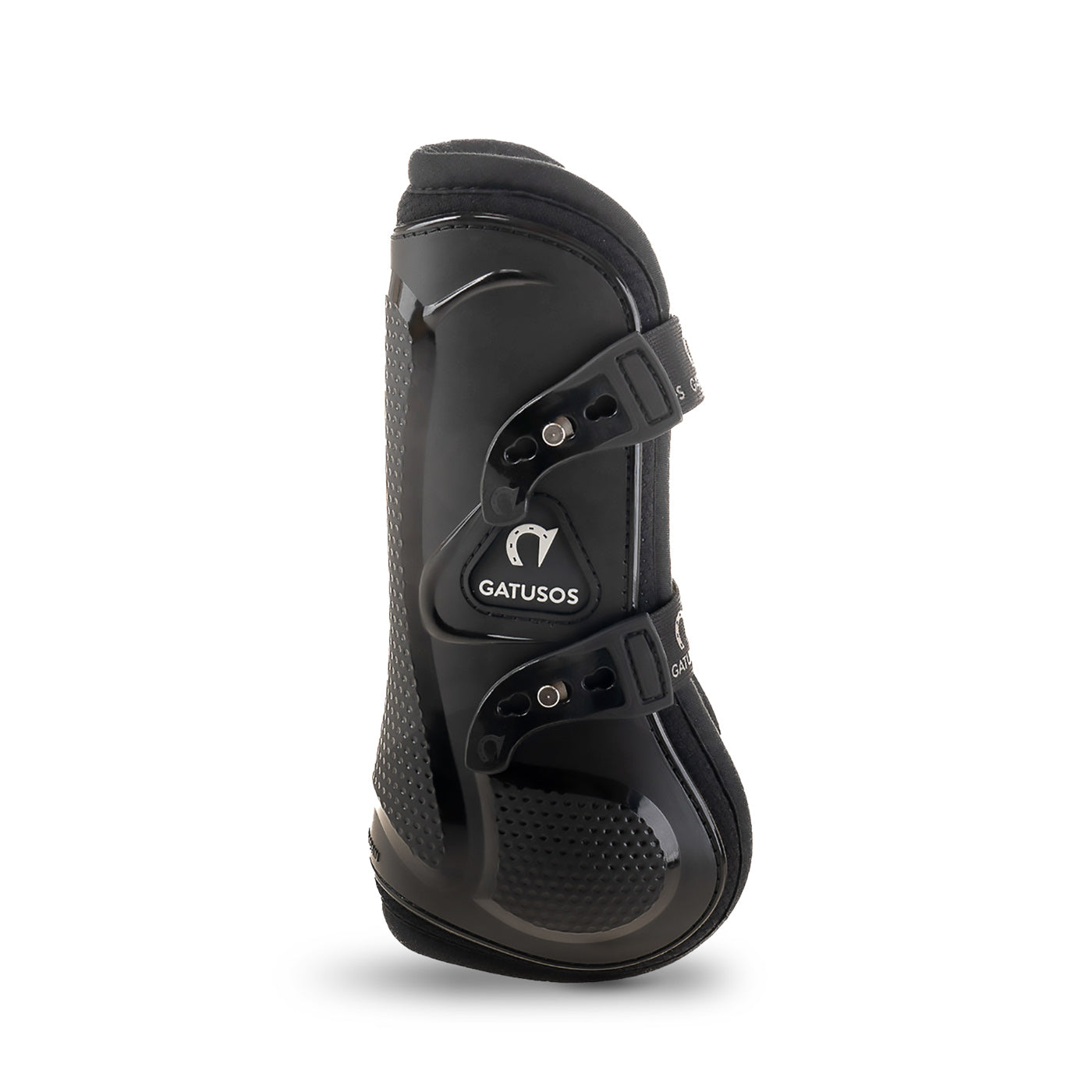 Gatusos Pegasus Front Jumping Boots - Black, side view | Malvern Saddlery