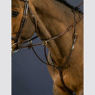 Dy'on Running Martingale- Brass Hardware, cream stitching | Malvern Saddlery