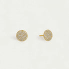 Dean Davidson Petit Pavé Cluster Studs - Gold, White Topaz | Malvern Saddlery